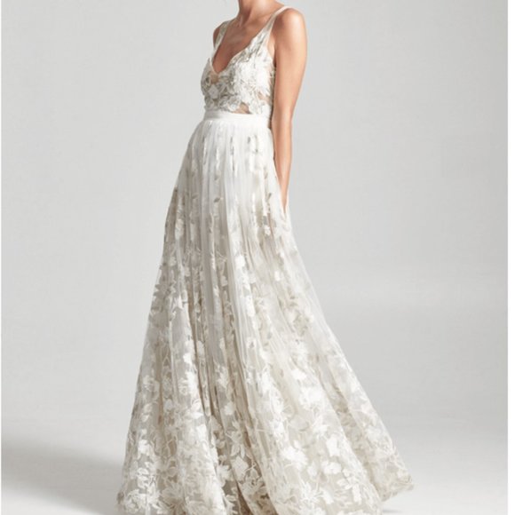 Rebecca Schoneveld White Floral Wedding Dress - Picture 4 of 7